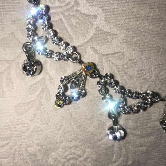 **3 for $15** Rhinestone necklace. 16” - Picture 3 of 5